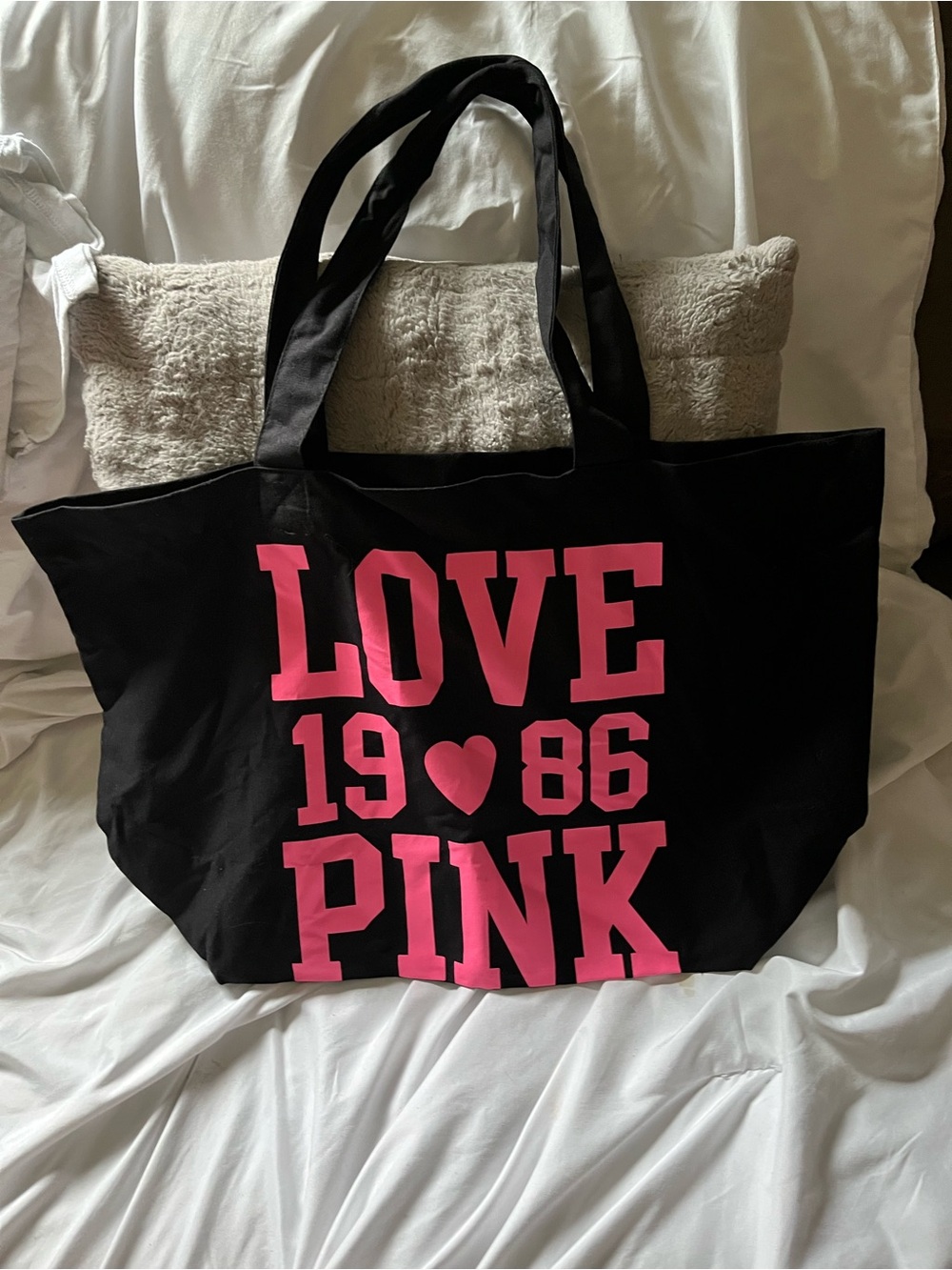Victoria’s Secret Black & Pink Tote Bag
